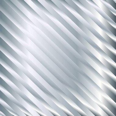Gümüş eğimli köşegen çizgileri. Soyut modern vektör arkaplanı. Parlak metal duvar kağıdı.