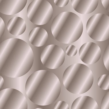 Soluk bronz köşegen eğimli daireler pürüzsüz desen. Soyut modern vektör arkaplanı. Parlak metal uçsuz bucaksız duvar kağıdı.