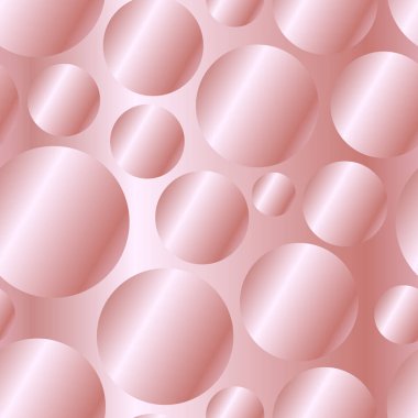 Gül altın köşegen eğimli daireler pürüzsüz desen. Soyut modern vektör arkaplanı. Parlak metal uçsuz bucaksız duvar kağıdı.