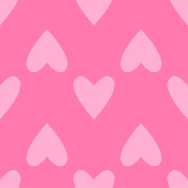 シームレスなライトピンクのハートパターン バレンタインデーのタイルの背景 ロマンチックなベクトルパターン — ストックベクタ