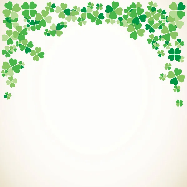 Cadre Vectoriel Clair Saint Patrick Avec Petites Feuilles Trèfle Trèfle — Image vectorielle