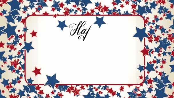 Happy Independence Day Επιστολόχαρτο Υλικό Χειρόγραφο Κινούμενο Κείμενο Σύγχρονη Alligraphy — Αρχείο Βίντεο