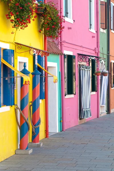 Burano domy — Stock fotografie