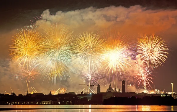 Firework celebration Redentore (Venecia, Italia)) — Foto de Stock