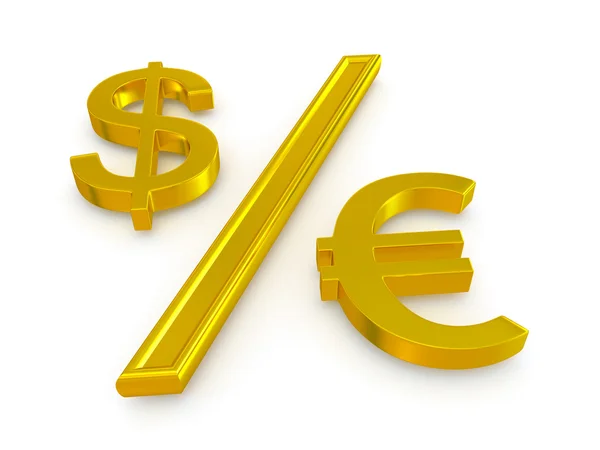 Dollar en de euro — Stockfoto