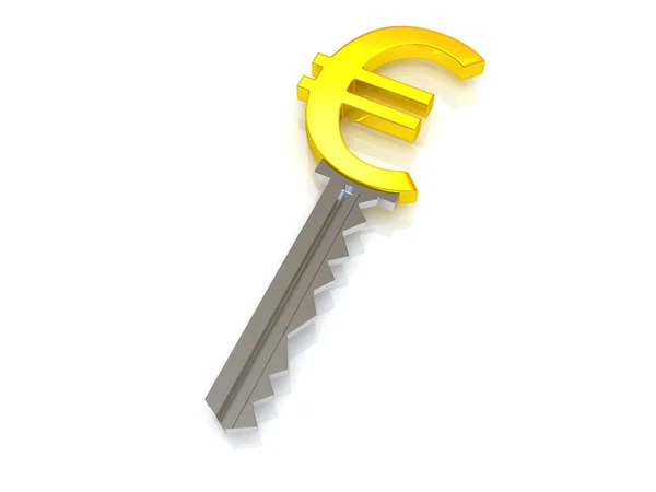 Schlüssel und Euro — Stockfoto