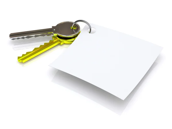 Key and paper — Stock Photo, Image