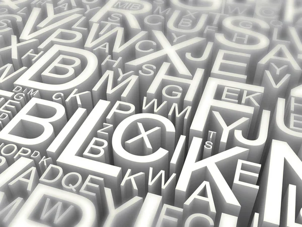 Letters of the English alphabet. — Stock Photo, Image