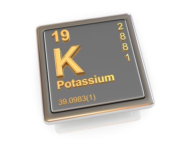 Potassium. Chemical element. clipart