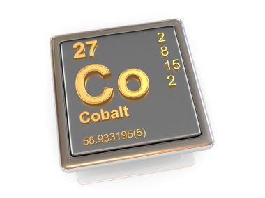Cobalt. Chemical element. clipart