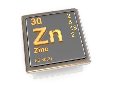 Çinko. kimyasal element.