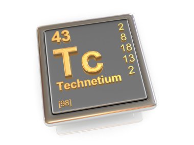Technetium. Chemical element. clipart
