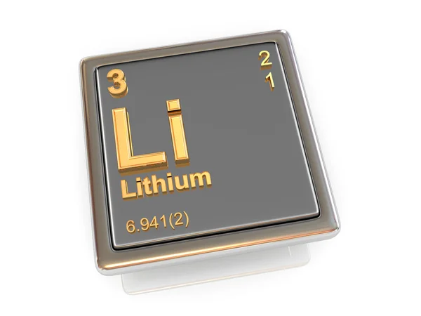 Lithium. scheikundig element. — Stockfoto