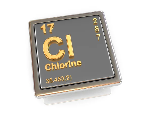 Chlorine. Chemical element. — Stock Photo, Image