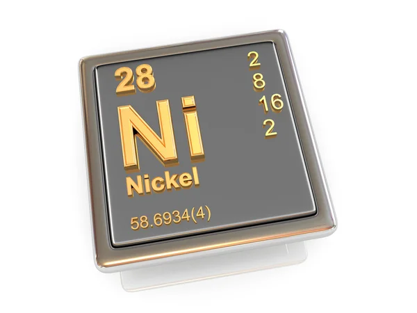 Nickel. grundämne. — Stockfoto