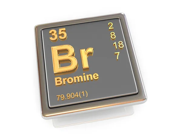 Brom. Chemisches Element. — Stockfoto