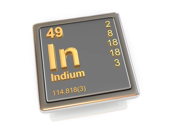 Indium. Chemical element. — Stock Photo, Image