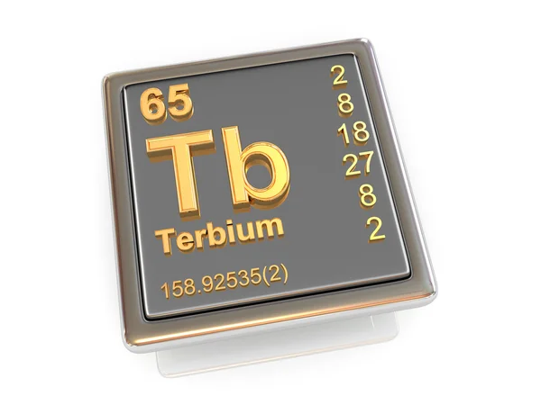 Terbium. Chemical element. — Zdjęcie stockowe