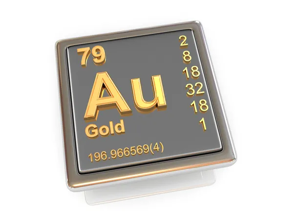 Gold. Chemisches Element. — Stockfoto