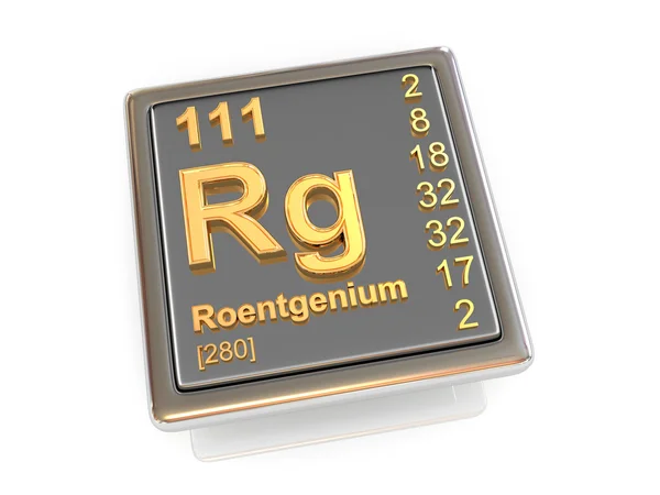 Roentgen. pierwiastek chemiczny. — Zdjęcie stockowe