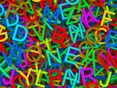 İngilizce alfabesi harfleri.