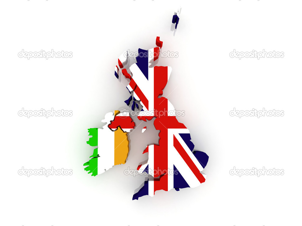 Map of Great Britain and Ireland.