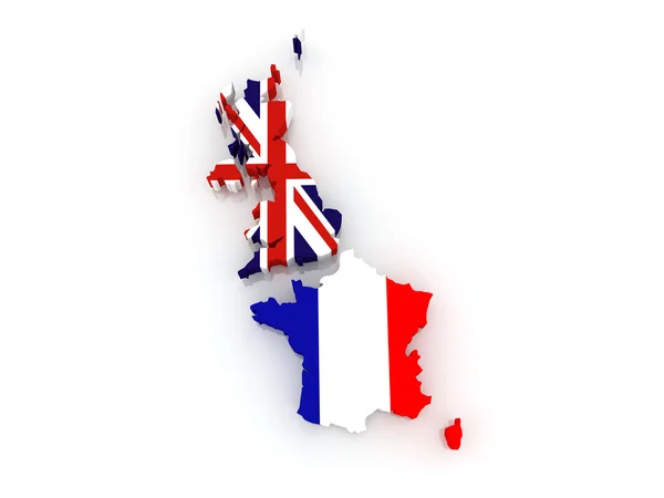 Map of Britain and France. — Stock Photo, Image