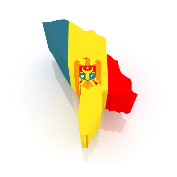 Moldova térképe. — Stock Fotó