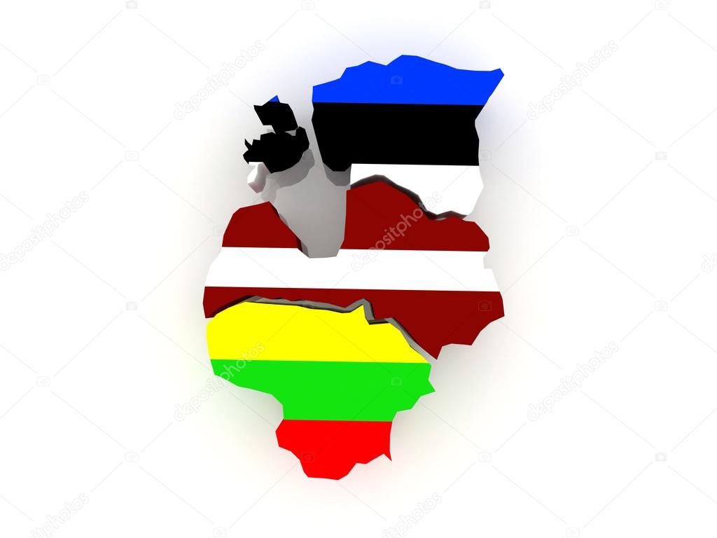Map of Baltic States.