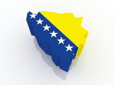 Bosna-Hersek Haritası.