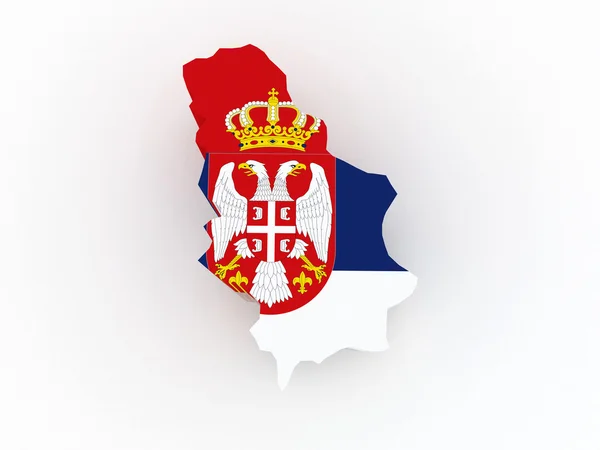 Kaart van Servië. — Stockfoto