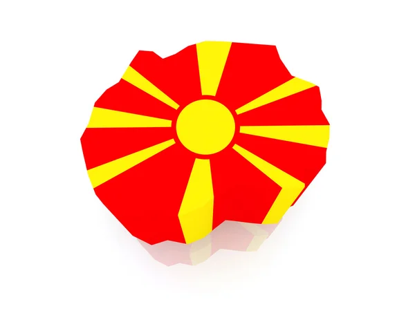 マケドニアのマップ. — ストック写真