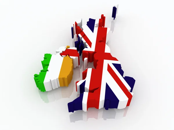 Map of Great Britain and Ireland. — Stock Photo, Image