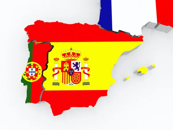 Karte von Spanien. — Stockfoto