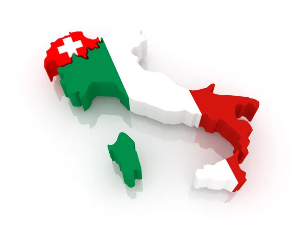 Map of Italy and Switzerland. — Stock Photo, Image