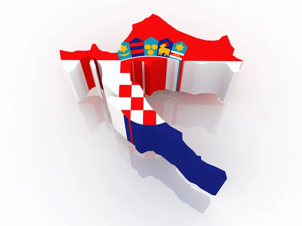 La carte de Croatie. — Photo