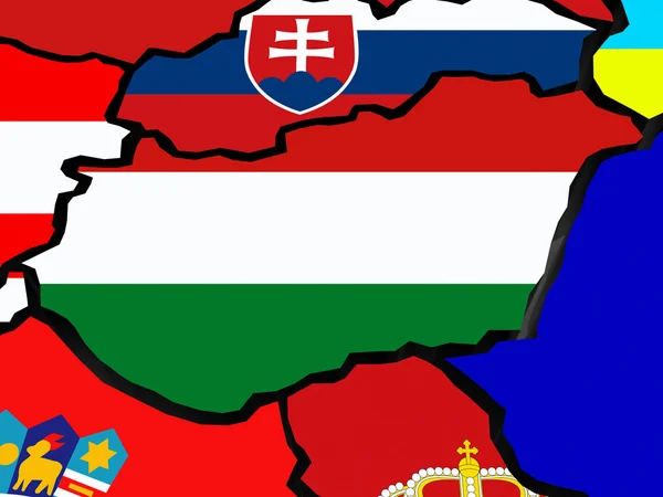 Map of Hungary. — Stock Photo, Image