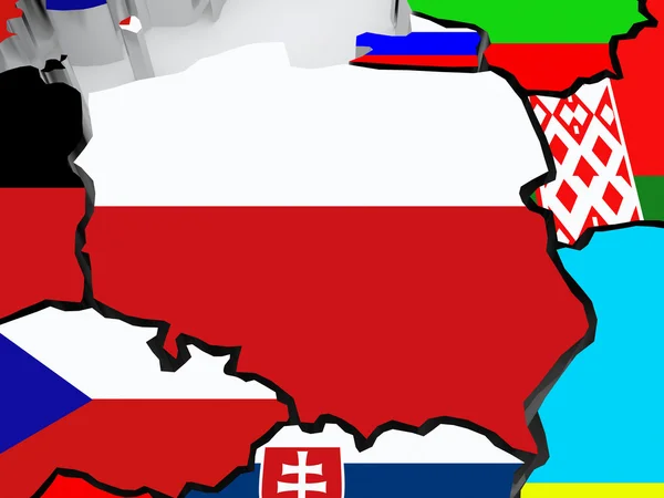 La mappa di Polonia. — Foto Stock