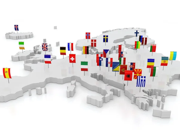 Mapa tridimensional de Europa . —  Fotos de Stock