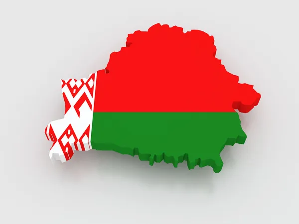 Three-dimensional map of Belarus. — Stock Photo, Image