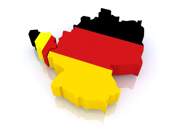 Map of Belgium and Germany. — Stock Photo, Image