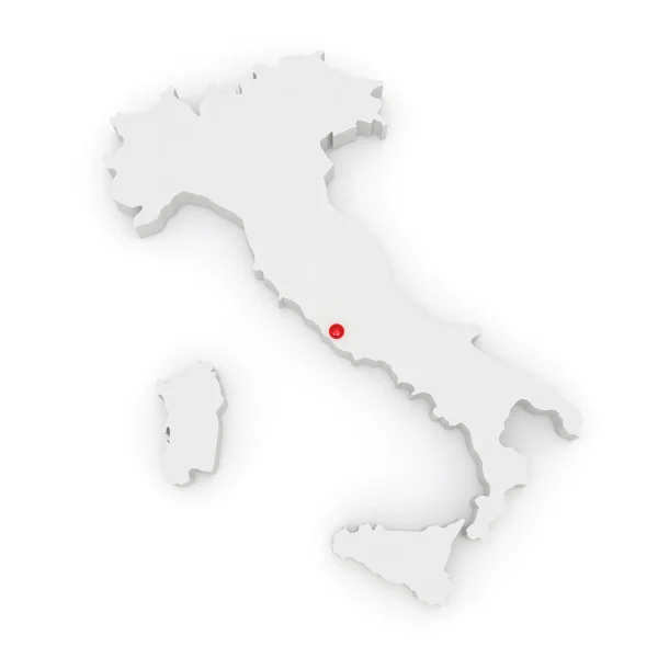 Mappa tridimensionale dell'Italia . — Foto Stock