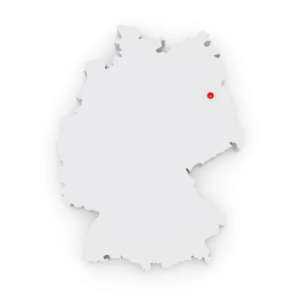 Three-dimensional map of Germany. — Stock Photo, Image