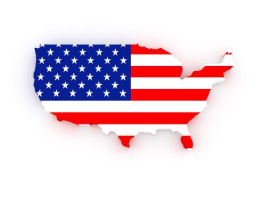 üç boyutlu usa Haritası.