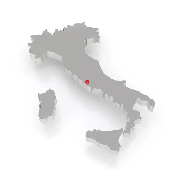 이탈리아의 3 차원 지도. — 스톡 사진