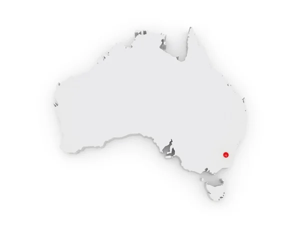 Háromdimenziós térképe, Ausztrália. — Stock Fotó