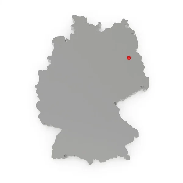 Three-dimensional map of Germany. — Stock Photo, Image