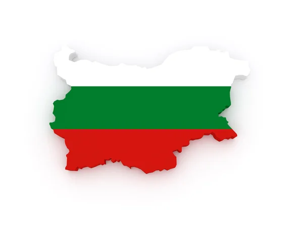 Dreidimensionale Karte von Bulgarien. — Stockfoto