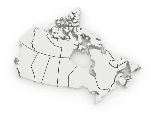 Three-dimensional map of Canada. — Stock Photo, Image