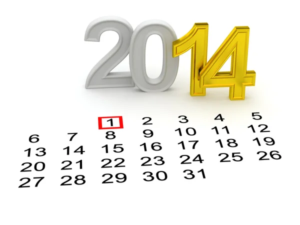 Felice anno nuovo 2014 — Foto Stock